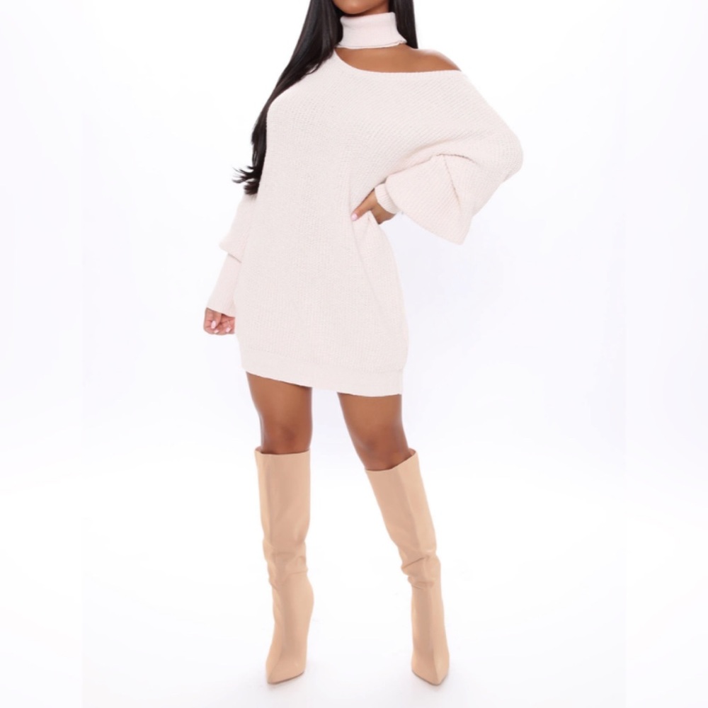 Knit's My Choice Cut Out Dress - Nude